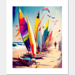 Sailboats at the french Atlantic Coast Posters and Art